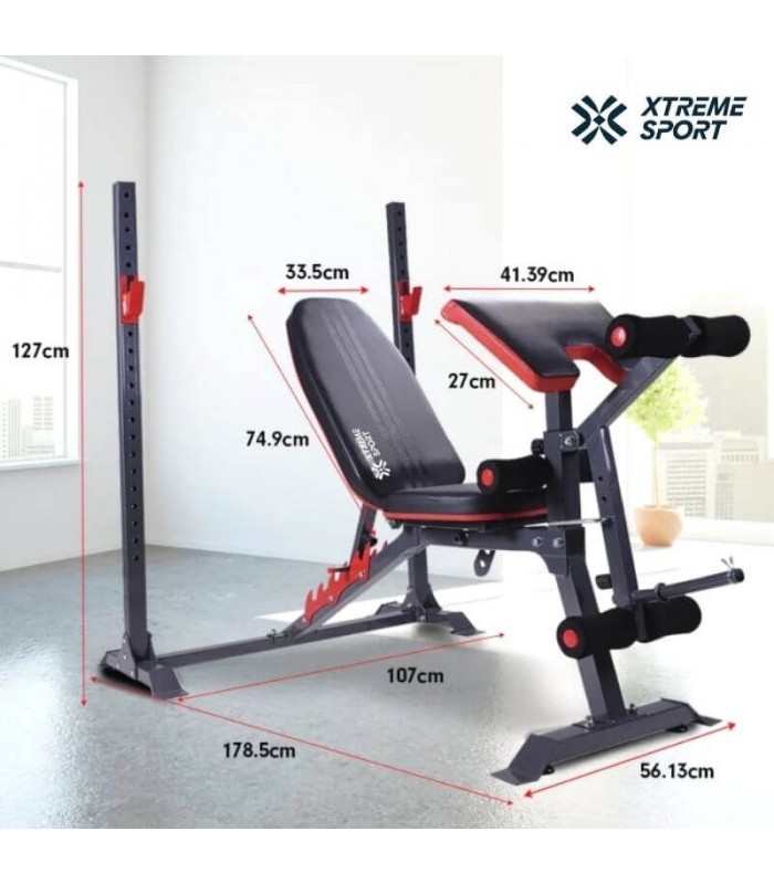 Banca Iron Gym Multitrainer +Barra +20kgDisco