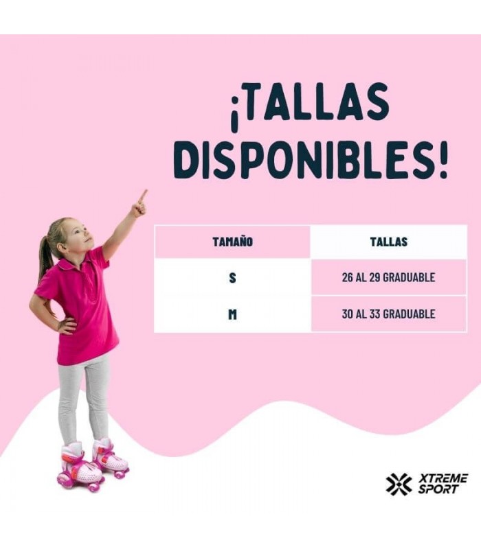 Patines de Niña Kids con Luces Graduables