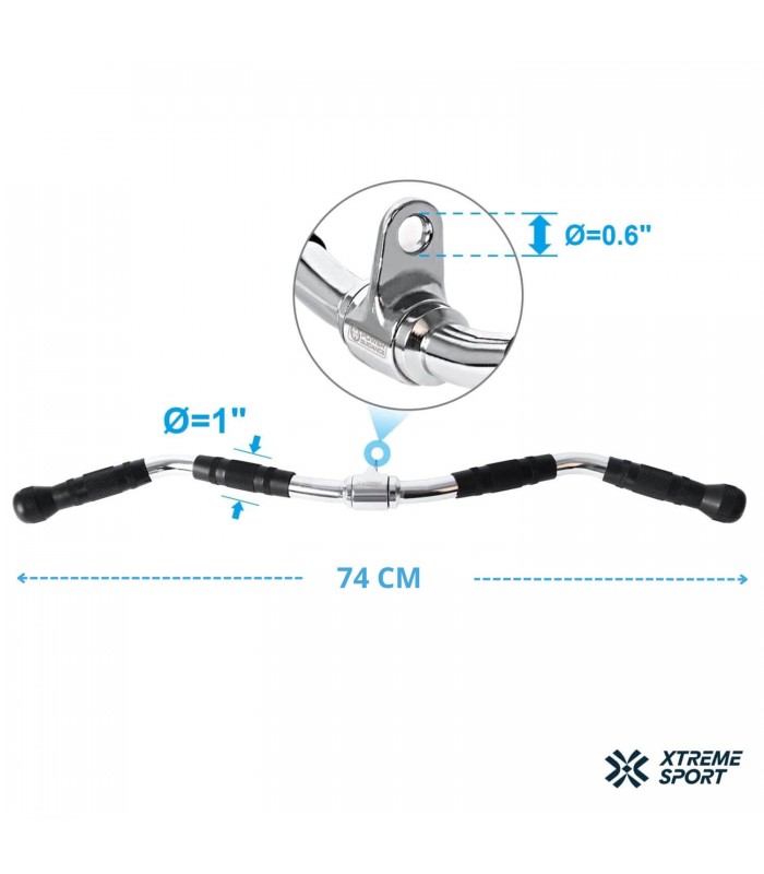 Accesorios de polea para Gym Barra Recta de Tracción XTREME SPORT