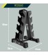 Soporte de Mancuernas  de 3 pares Triangular