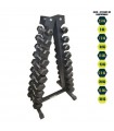 Set de 10 Mancuernas Hexagonales + Soporte Rack