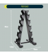 Set de 5 Mancuernas Hexagonales + Soporte RacK