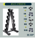 Set de 5 Mancuernas Hexagonales + Soporte RacK