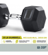 Set de 5 Mancuernas Hexagonales + Soporte RacK