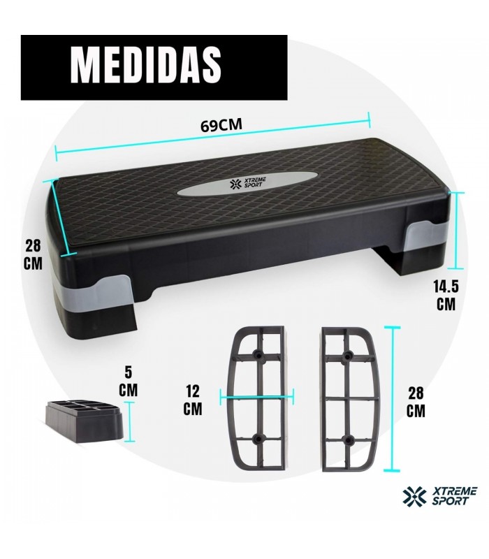 Step Aerobic de 2 Niveles de Entrenamiento