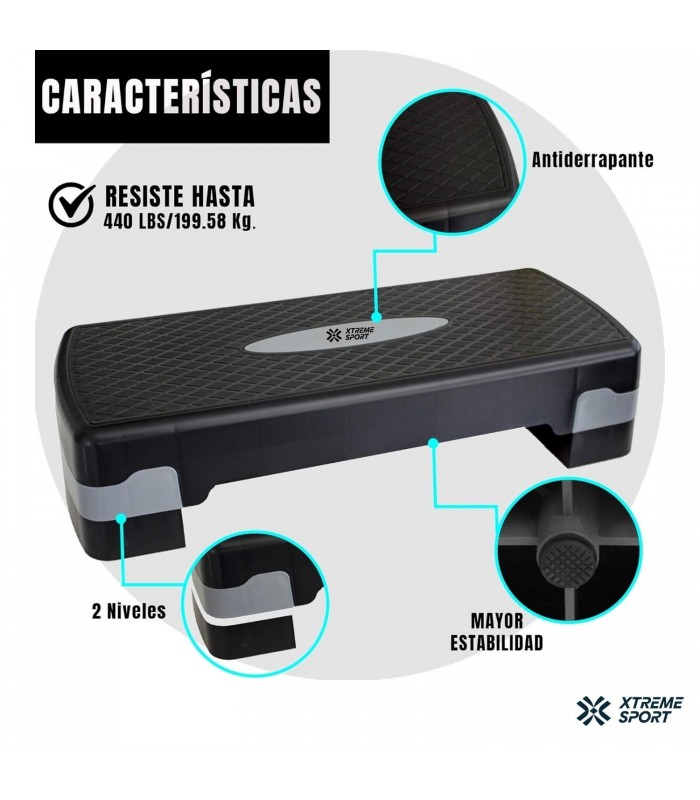 Step Aerobic de 2 Niveles de Entrenamiento