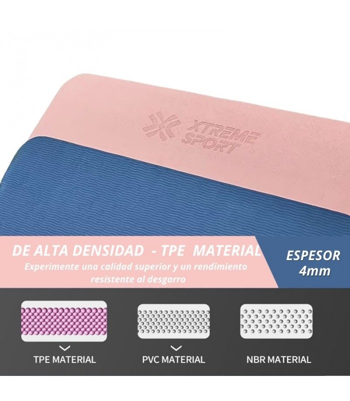 Mat de Yoga Antideslizante Profesional Ecológico 4mm