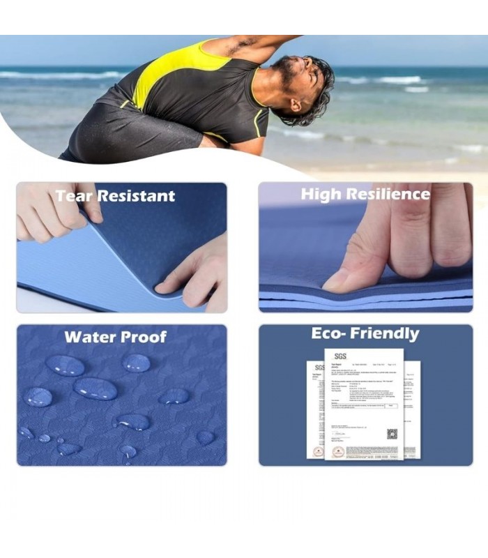 Mat de Yoga Antideslizante Profesional Ecológico 4mm
