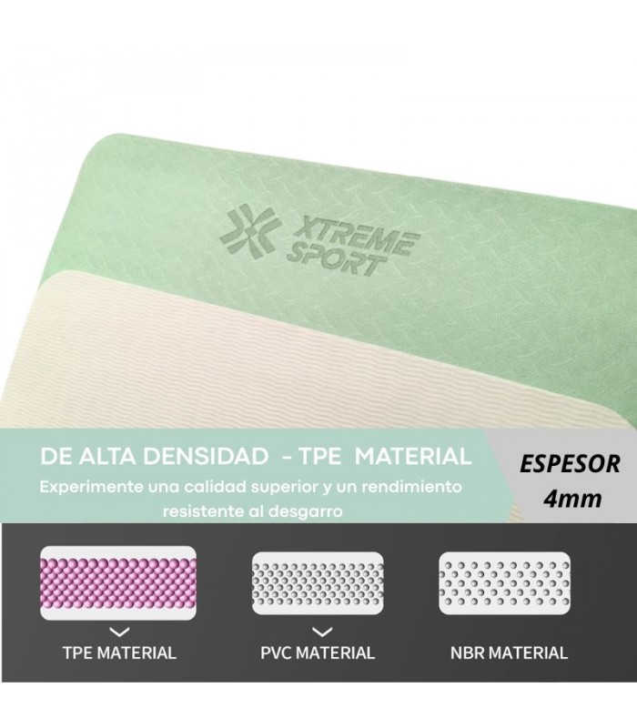 Mat de Yoga Antideslizante Profesional Ecológico 4mm