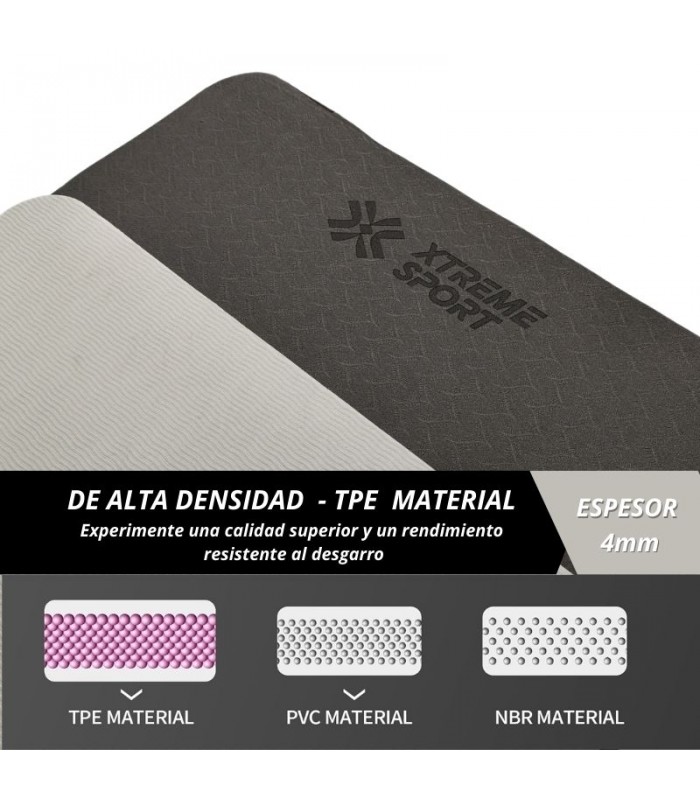 Mat de Yoga Antideslizante Profesional Ecológico 4mm
