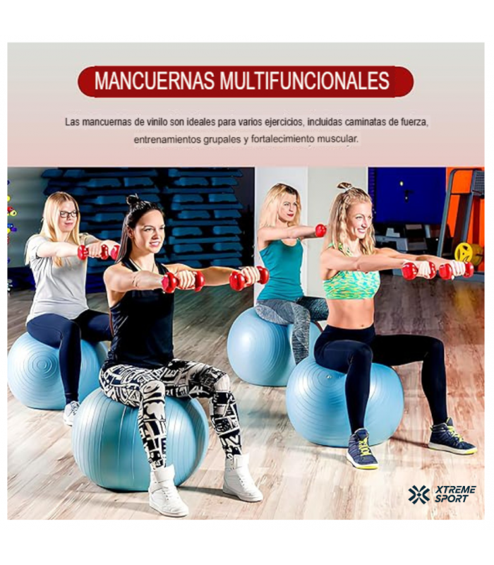 Mancuernas Pesas De 1 kg Fitness De Vinil X2