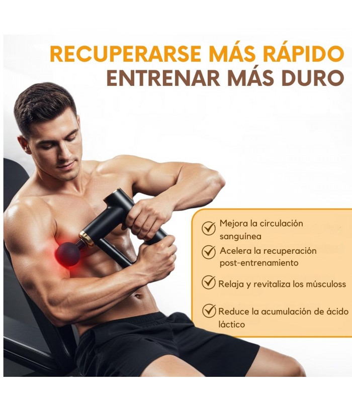 Pistola Masajeador Profundo POWERFUL THERAPY 32 Velocidades