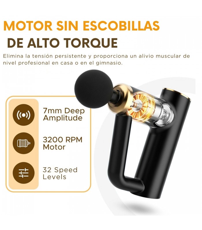 Pistola Masajeador Profundo POWERFUL THERAPY 32 Velocidades