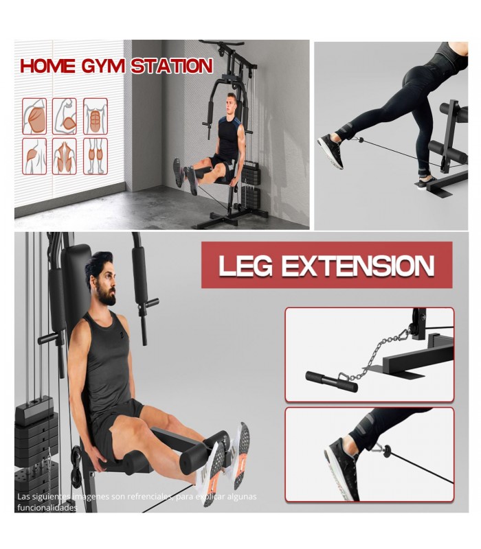 Gimnasio Multifuncional 3 estaciones Saco, Domindas, Banca, 70.6kg