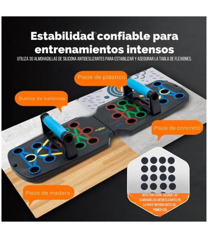 Tablero de Flexiones Push Up Multifunción Hombros Espalda