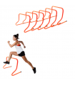 Vallas de Futbol Entrenamiento de Velocidad 40cm x 6