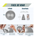 Combo Fitness Yoga Mat Antideslizante + Ligas + rodillo Roller +Pelota25cm