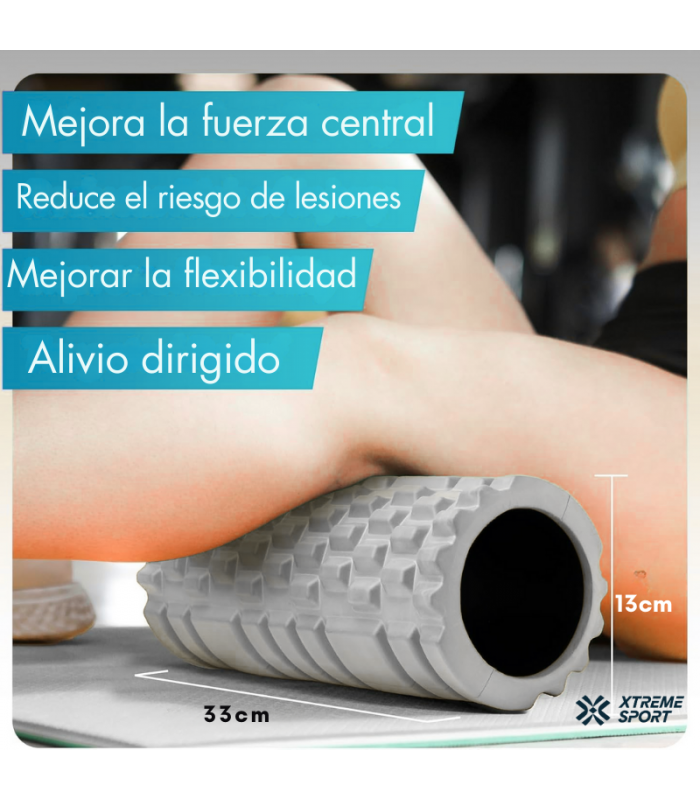 Combo Fitness Yoga Mat Antideslizante + Ligas + rodillo Roller +Pelota25cm