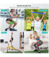 Combo Fitness Yoga Mat Antideslizante + Ligas + rodillo Roller +Pelota25cm