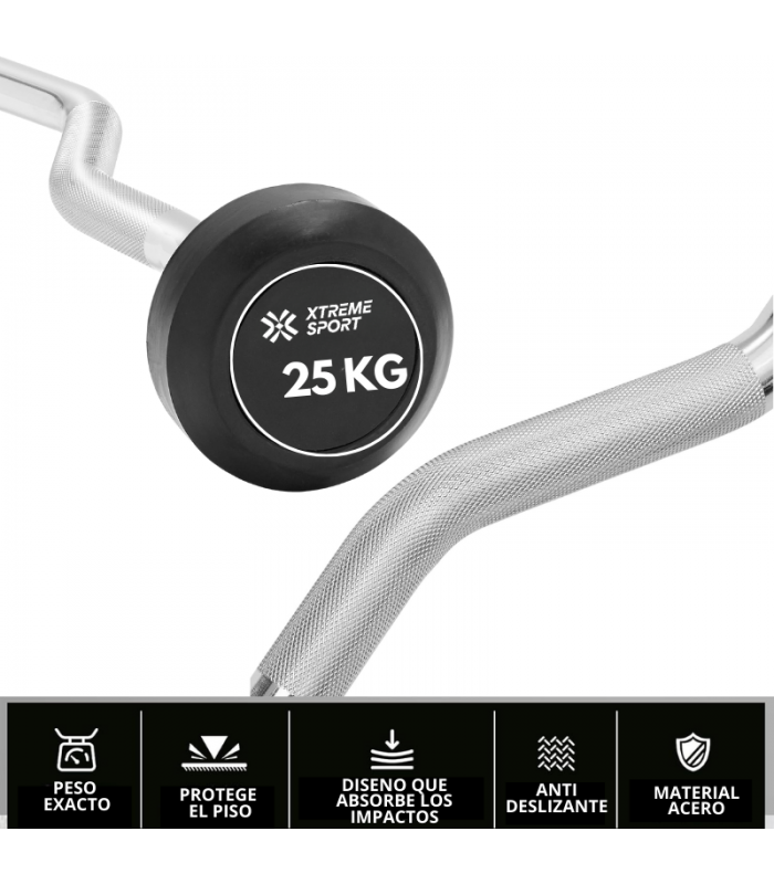 Barra Z Peso Fijo de 25kg