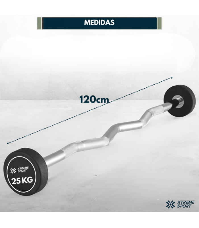 Barra Z Peso Fijo de 25kg