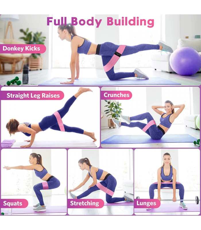 Equipo de Pilates para Entrenamiento Pelota 25 cm+ Aro +Mat y Bandas
