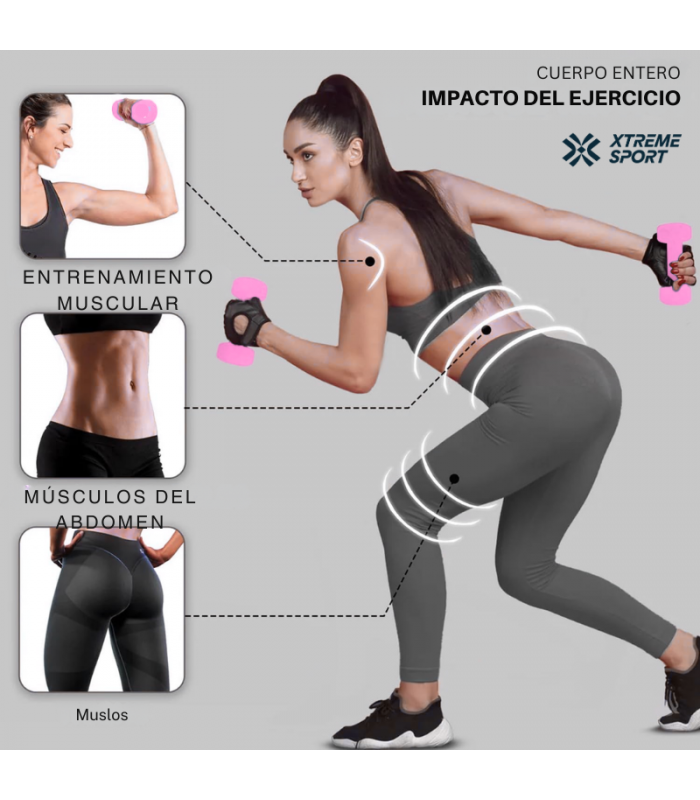 Mancuernas Pesas De 5 kg Fitness De Vinil X2