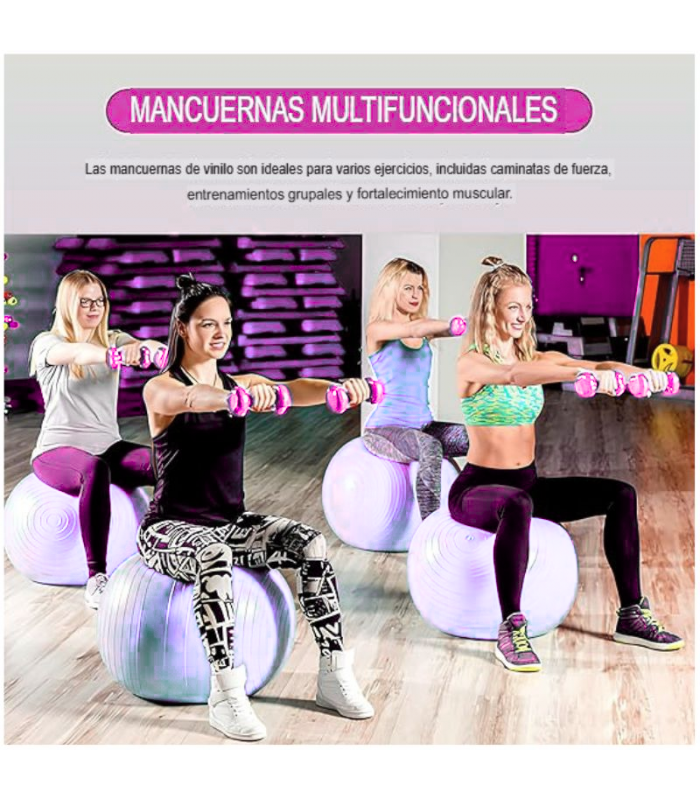 Mancuernas Pesas De 5 kg Fitness De Vinil X2