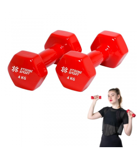 Mancuernas Pesas De 4 kg Fitness De Vinil X2