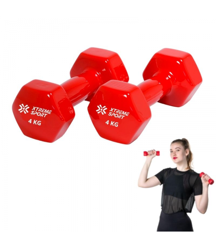 Mancuernas Pesas De 4 kg Fitness De Vinil X2