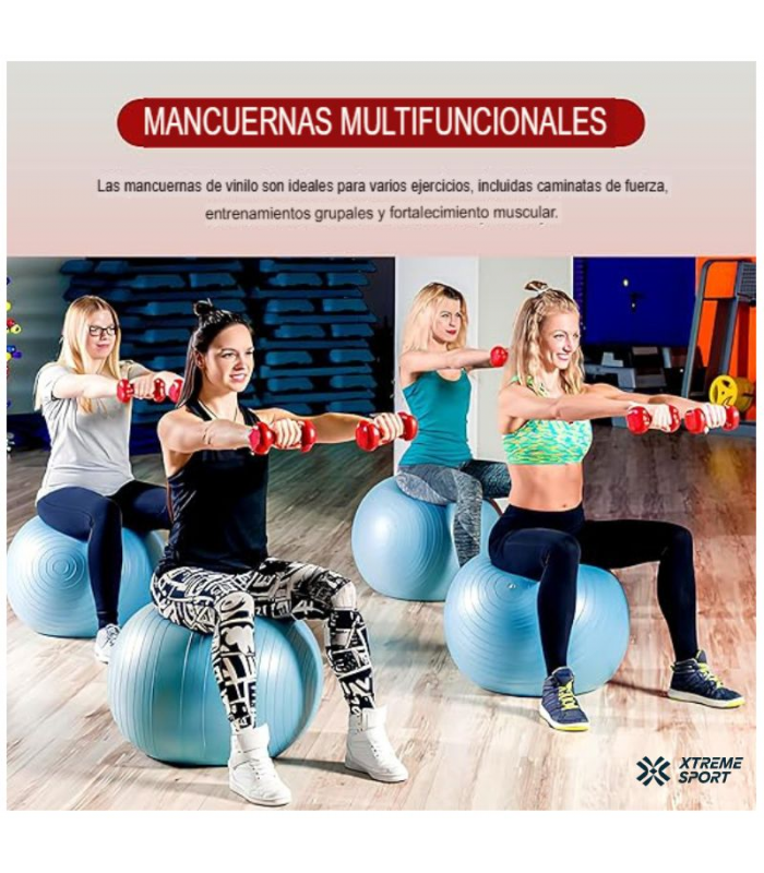 Mancuernas Pesas De 4 kg Fitness De Vinil X2