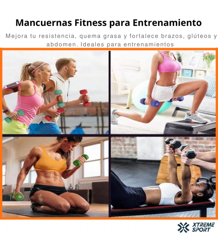Mancuernas  Pesas De 3 kg Fitness De Vinil x2
