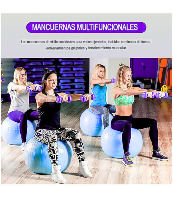 Mancuernas  Pesas De 3 kg Fitness De Vinil x2