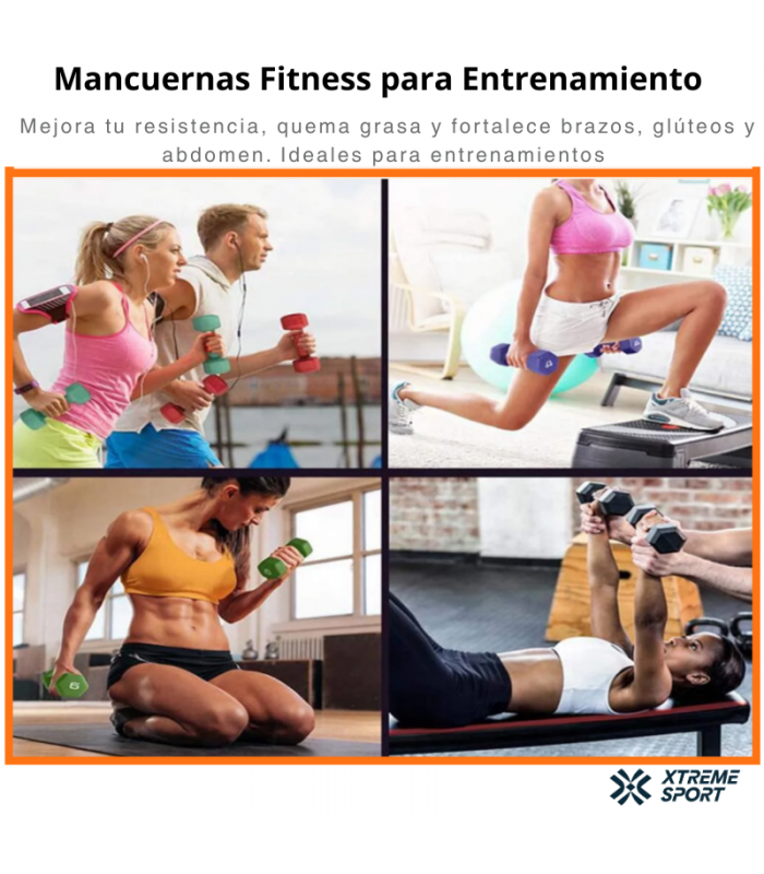 Mancuernas Pesas De 2 kg Fitness De Vinil X2