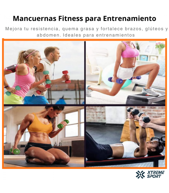 Mancuernas Pesas De 0.5 kg Fitness De Vinil x 2