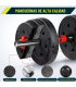Mancuernas Set de 40 Kg Convertibles + Barra + Asas