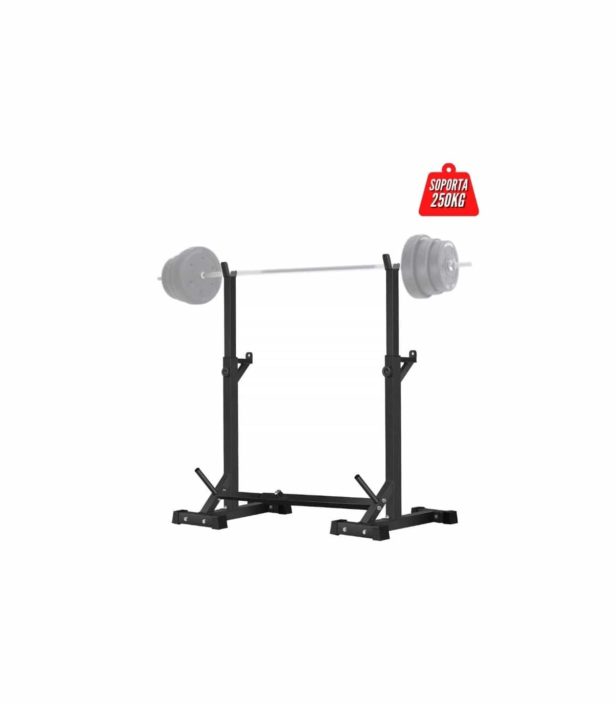 Soporte ajustable para sentadillas con barra de dominadas, soporte de barra  multifunción, soporte de barra para levantamiento de pesas para gimnasio